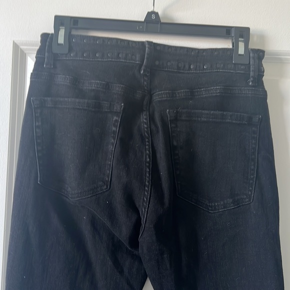 High Rize Stretch Denim Ankle Jeans with Stud accent - Picture 4 of 15